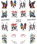 Sztuczne paznokcie i akcesoria - Naklejki wodne na paznokcie FRENCHIE BULDOG - 252 - miniaturka - grafika 1