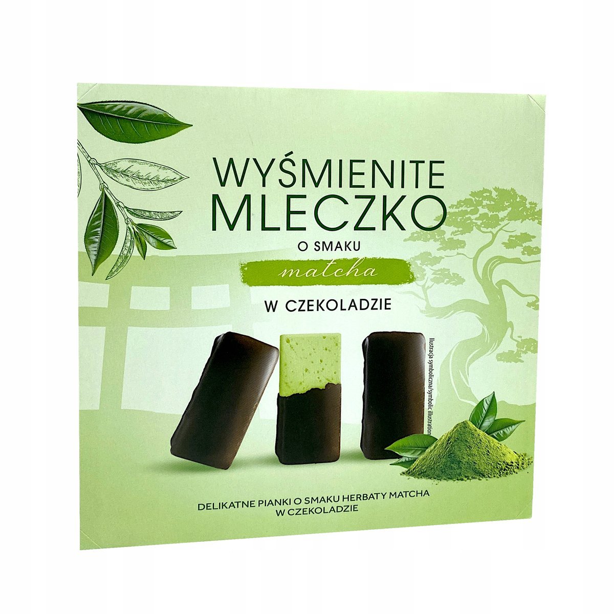 Wyśmienite mleczko o smaku MATCHA w czekoladzie 380g