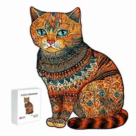 Puzzle - PUZZLE DREWNIANE DLA DZIECI DOROSŁYCH 121 ELEMENTÓW KOT PREZENT DLA DZIECKA - miniaturka - grafika 1