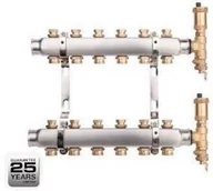 Akcesoria grzewcze - Rozdzielacz BASE Inox K3-5 G1"-G3/4" liczba obiegów 5 - miniaturka - grafika 1