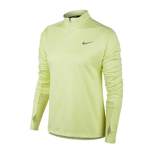 Nike Damski W NK PACER TOP HZ T-shirt z długim rękawem, Limelight/HTR/biały/(odblaskowy silv) (dd HTR), XL