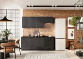 Szafki kuchenne - Stolkar Zestaw mebli kuchennych ANIKA dł. 2m grafitowy STOLKAR - miniaturka - grafika 1