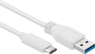 Kable USB - Kabel USB PremiumCord USB-A - USB-C 3 m Biały (ku31ck3w) - miniaturka - grafika 1