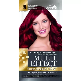 Joanna Multi Effect color Szamponetka koloryzująca Porzeczkowa czerwień 05 35 g  65988 - Farby do włosów i szampony koloryzujące - miniaturka - grafika 1