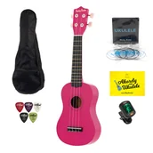 Inne akcesoria muzyczne - Ukulele Harley Benton Pink + zestaw akcesoriów - miniaturka - grafika 1