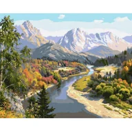 Malowanie po numerach - Malowanie po numerach - Jesień w górach 40x50cm - Ideyka - miniaturka - grafika 1