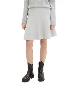 TOM TAILOR Denim Damska spódnica mini, 32510 - Basic Light Grey Melange, XL - Spódnice - miniaturka - grafika 1