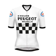 Koszulki rowerowe - Koszulka kolarska damska Retro Peugeot- RedTed - miniaturka - grafika 1