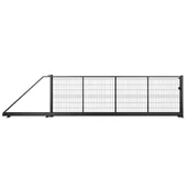 Ogrodzenia - Naterial Brama przesuwna Modus 5x1.5 m lewa czarna - miniaturka - grafika 1