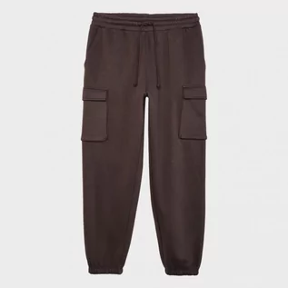Spodnie sportowe męskie - Męskie spodnie dresowe Outhorn OTHAW23TTROM513 - brązowe - grafika 1