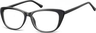 Sunoptic Okulary oprawki korekcyjne Kocie Oczy zerówki CP129F czarne - Okulary korekcyjne, oprawki, szkła - miniaturka - grafika 1