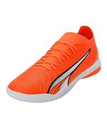 Piłka nożna - PUMA Męskie buty piłkarskie Match IT, ultra pomarańczowe biało-niebieskie błyszczące, 42 EU - miniaturka - grafika 1