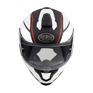 PREMIER Kask Hyper DE 92 BM, biały/czarny/czerwony, XS - Kaski motocyklowe - miniaturka - grafika 1