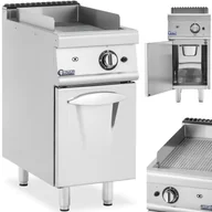 Piece, kotły  i płyty grzejne gastronomiczne - Grill gazowy ryflowany z szafką na propan / LPG / gaz ziemny 6 kW - miniaturka - grafika 1