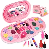 Zabawki kreatywne - Zestaw kosmetyków kuferek kosmetyków lakiery cienie lusterko makeup - miniaturka - grafika 1
