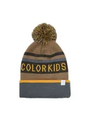 Czapki dla dzieci - Color Kids Czapka w kolorze jasnobrązowo-szarym - miniaturka - grafika 1