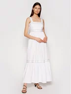 Sukienki - TwinSet Sukienka letnia 211TT2480 Biały Regular Fit - miniaturka - grafika 1