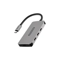Huby USB - Sitecom Hub CN-386 Srebrno-czarny - miniaturka - grafika 1