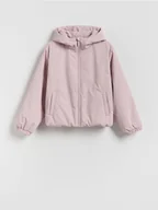 Kurtki i płaszcze dla dziewczynek - Reserved - Kurtka z kapturem - brudny róż - miniaturka - grafika 1