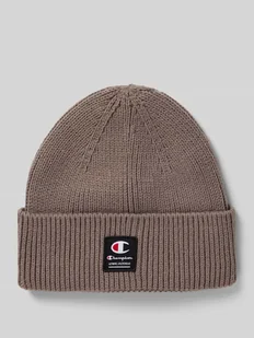 Czapka beanie z naszywką z logo - Czapki męskie - miniaturka - grafika 1