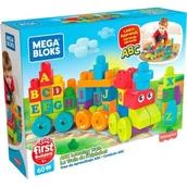 Klocki - Fisher Price Mega Bloks Muzyczny Pociąg ABC FWK22 - miniaturka - grafika 1