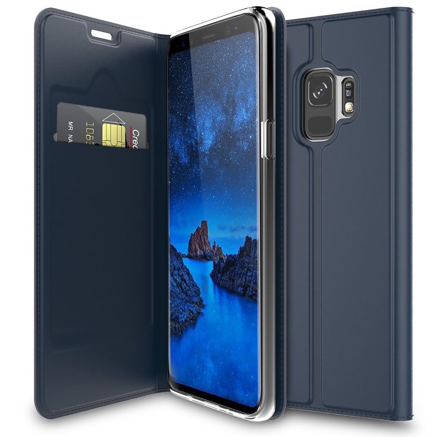 Pokrowiec na telefon komórkowy Samsung Galaxy S9 Book Etui ochronne Slim Flip Cover Case