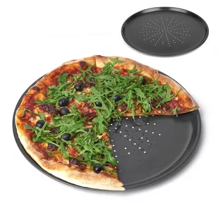 Tadar Blacha Do Pizzy Perforowana Okrągła Czarna 32,5 Cm - Akcesoria gastronomiczne - miniaturka - grafika 1