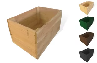 Skrzynka 50x33x28cm modrzewiowa surowa doniczka - Donice - miniaturka - grafika 1