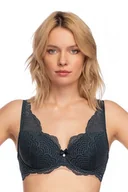 Biustonosze - Nipplex Estera grafitowy biustonosz push-up - miniaturka - grafika 1