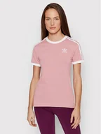 Koszulki sportowe damskie - Adidas T-Shirt adicolor Classics 3-Stripes HB9485 Różowy Regular Fit - miniaturka - grafika 1