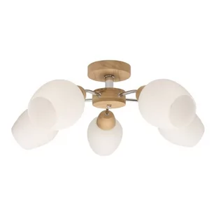 Spotlight Parma Wood lampa sufitowa 5-punktowa dąb olejowany/biały 8320574 8320574 - Lampy sufitowe - miniaturka - grafika 1