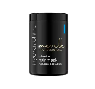 MEVELLE PROFESSIONAL Hydra & Shine Intensive Hair Mask maska do włosów matowych, szorstkich, ze skłonnością do puszenia się Hyaluronic Acid & Algea 90 - Maski do włosów - miniaturka - grafika 1