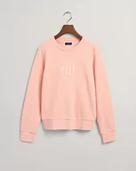 Bluzy damskie - GANT Damska bluza Tonal Archive Shield Sweat Sweatshirt, Guava ORANGE, standardowa, Guava Orange, L - miniaturka - grafika 1