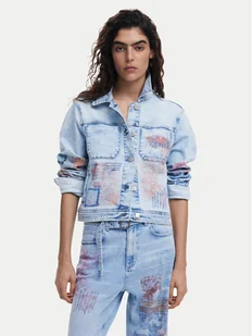 Desigual Kurtka jeansowa Los Angeles 25SWED03 Niebieski Regular Fit - Kurtki damskie - miniaturka - grafika 1