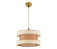 Lampy sufitowe - Lampa wisząca HALO 1xE27/60W/230V brązowa/kremowa - miniaturka - grafika 1