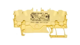 WAGO Terminal przepustowy WAGO 5.20 mm Sprężynowe żółty 2002-1406 100 szt 2002-1406 - Kostki, złączki, wtyczki - miniaturka - grafika 1
