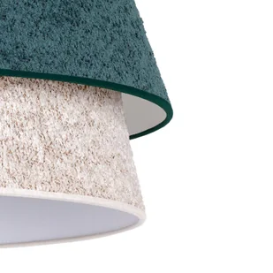 Euluna Żyrandol Boucle, Ø 50 cm, zielony/ecru - Lampy sufitowe - miniaturka - grafika 3