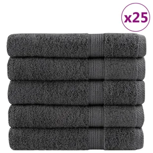 vidaXL Ręczniki premium SOLUND, 25 szt., antracytowe, 80x200 cm - Ręczniki - miniaturka - grafika 1