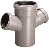 Akcesoria hydrauliczne - Czwórnik HT jednopłaszczyznowy 110x110x50x50/67 popiel sanitarny - miniaturka - grafika 1