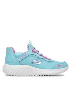 Skechers Sneakersy Bounder-Simple Cute 303585L/TURQ Turkusowy - Buty dla dziewczynek - miniaturka - grafika 1