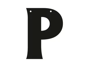 Baner Personalizowany łączony - litera P - Dekoracje sali - miniaturka - grafika 1