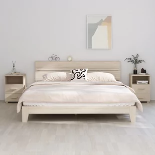 shumee shumee Szafki nocne 2 szt. miodowy brąz 40x35x62 cm drewno sosnowe - Szafki nocne - miniaturka - grafika 1