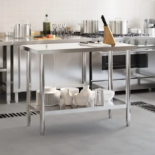 Kuchenny stół roboczy, 110x55x85 cm, stal nierdzewna Lumarko! - Wózki na żywność Kuchenny stół roboczy, 110x55x85 cm, stal nierdzewna Lumarko! - Wózki na żywność - miniaturka - grafika 4