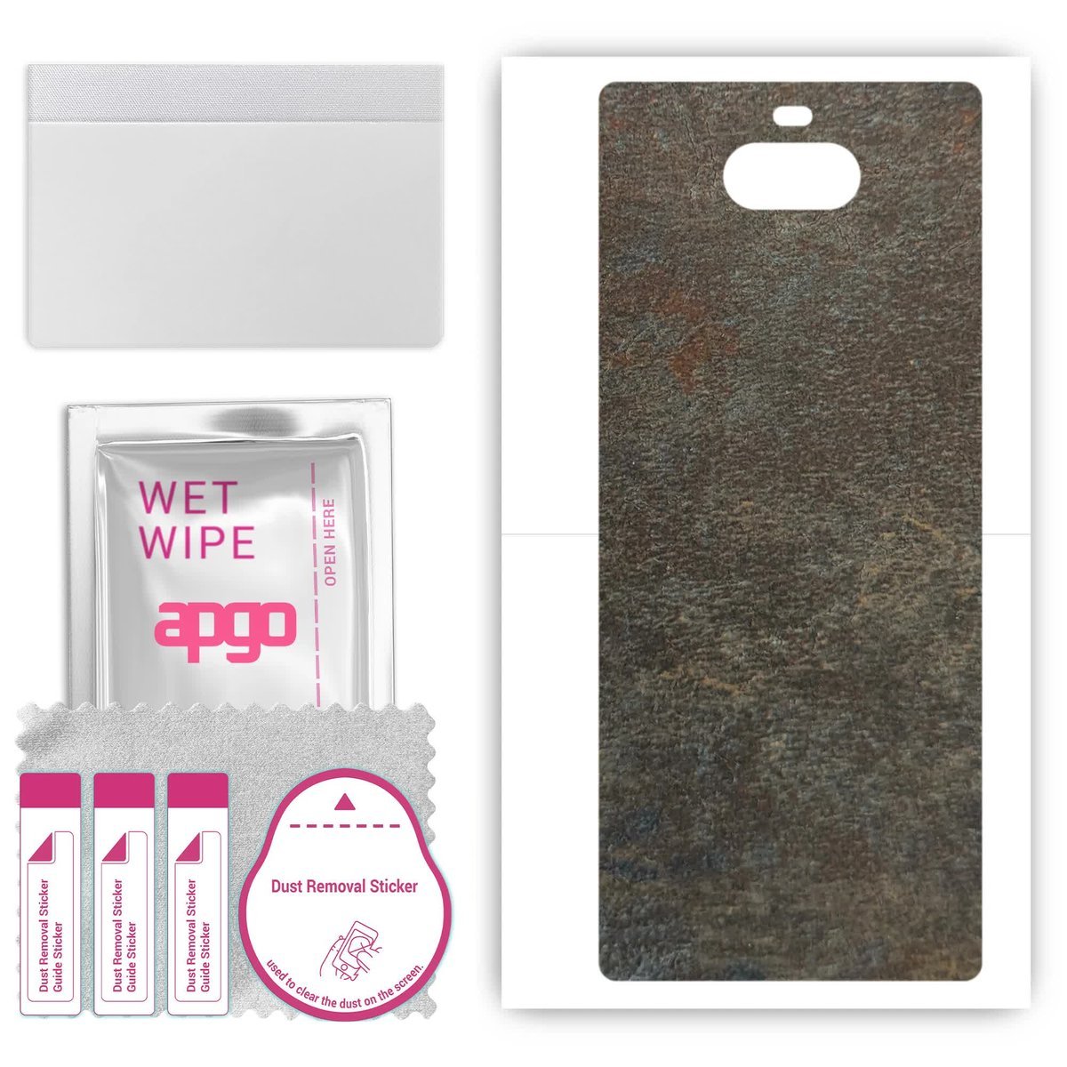 Folia naklejka skórka strukturalna na TYŁ do Sony Xperia 8 - Kamień Księżycowy - apgo SKINS