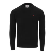 Swetry męskie - Lee Cooper sweter męski czarny, długi rękaw, dekolt okrągły, Rozmiar XL - miniaturka - grafika 1