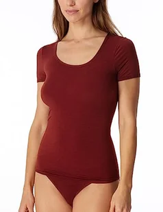 Schiesser Damska koszulka z rękawami podkoszulek - Personal Fit, Terakota_155413, XL - Koszulki i topy damskie - miniaturka - grafika 1