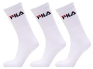 Skarpetki męskie - Białe Skarpety sportowe FILA Crew Socks 3 pary Rozmiar 43-46 43/46 - miniaturka - grafika 1