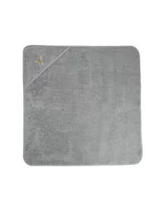 Piapimo Ręcznik z kapturkiem 90x90cm szary z haftem TowelPower - Okrycia kąpielowe dla dzieci - miniaturka - grafika 1