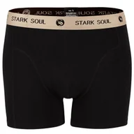 Majtki męskie - Męskie Bokserki bawełniane L czarne z beżowym pasem Wygodne oddychający materiał - miniaturka - grafika 1