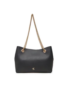 Calvin Klein Torebka Minimal Monogram Shoulder Bag Wi LV04F3205G Czarny - Torebki damskie - miniaturka - grafika 1